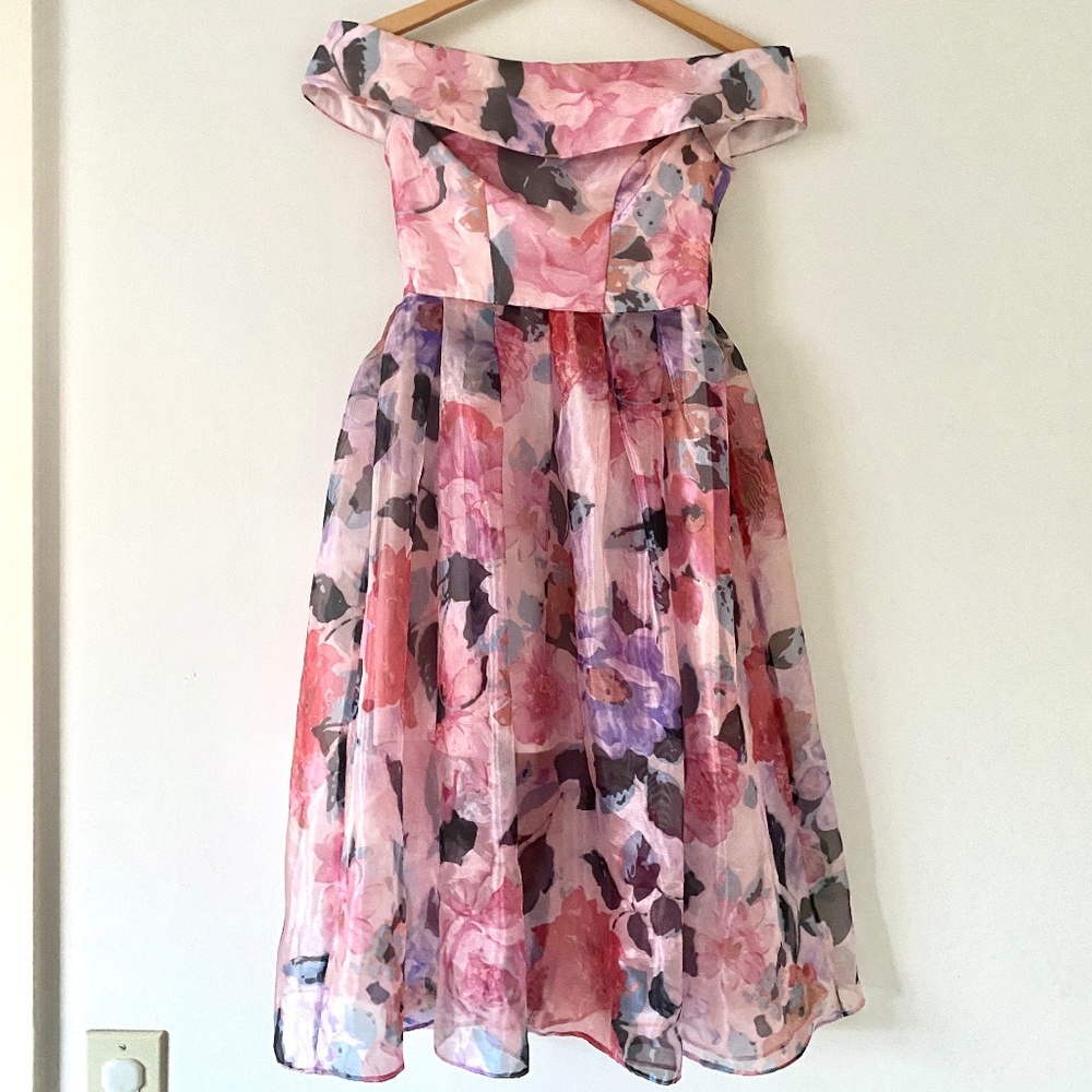 ASOS Floral Off-the-Shoulder Dress